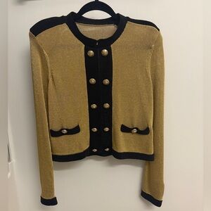 Gold & black cardigan/jacket in S